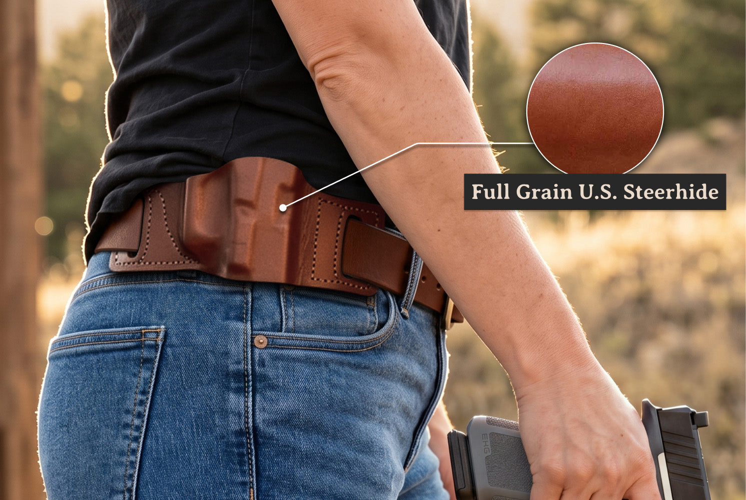 100% American Steerhide Leather