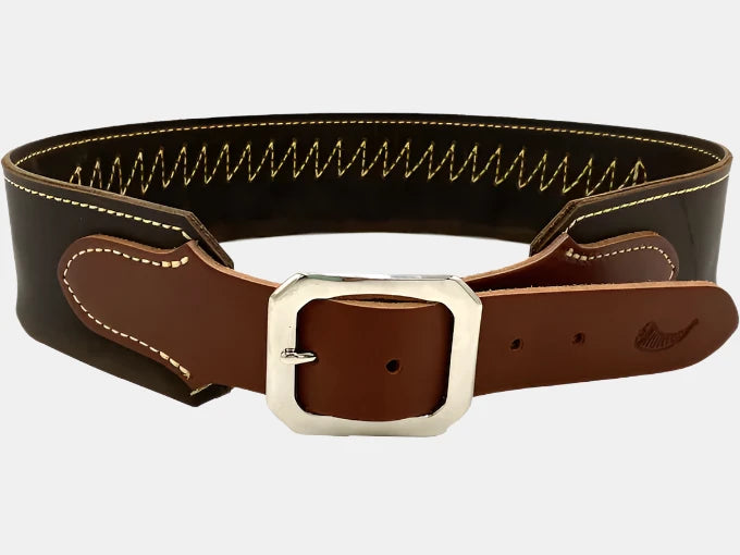 Leather sales bullet belt