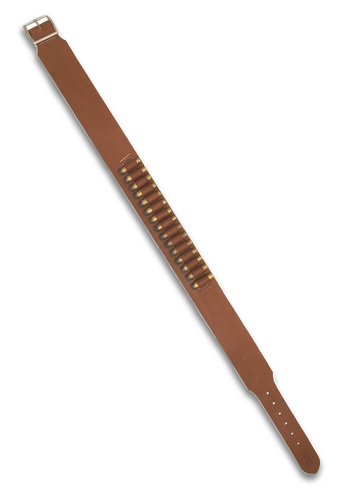 2 1/2" Brown Cartridge Belt - 50 Caliber