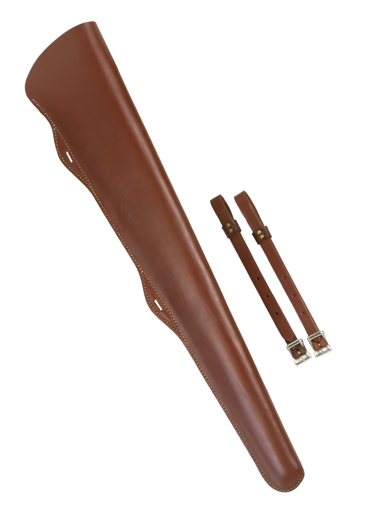 Leather Western back carrying scabbard for lever action henry