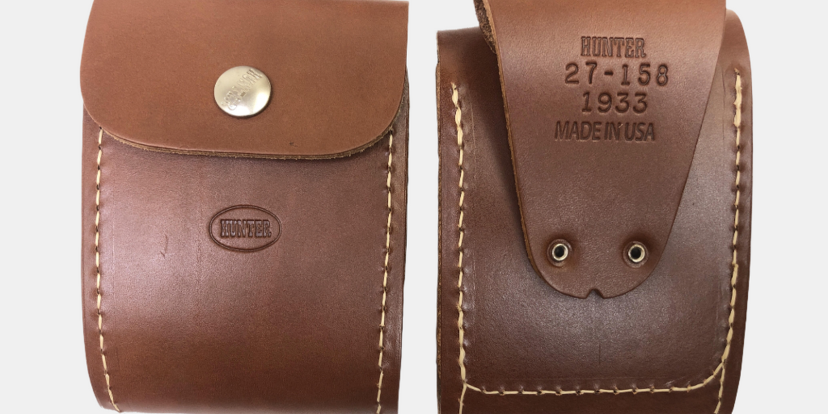 Leather Rifle Cartridge Carrier — Hunter Company